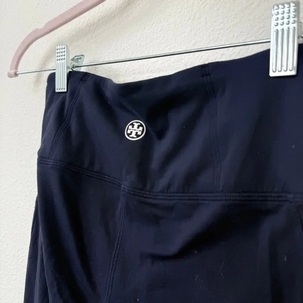 Tory Sport Side Stripe Leggings Navy Red White‎ Logo Small High Rise 7/8